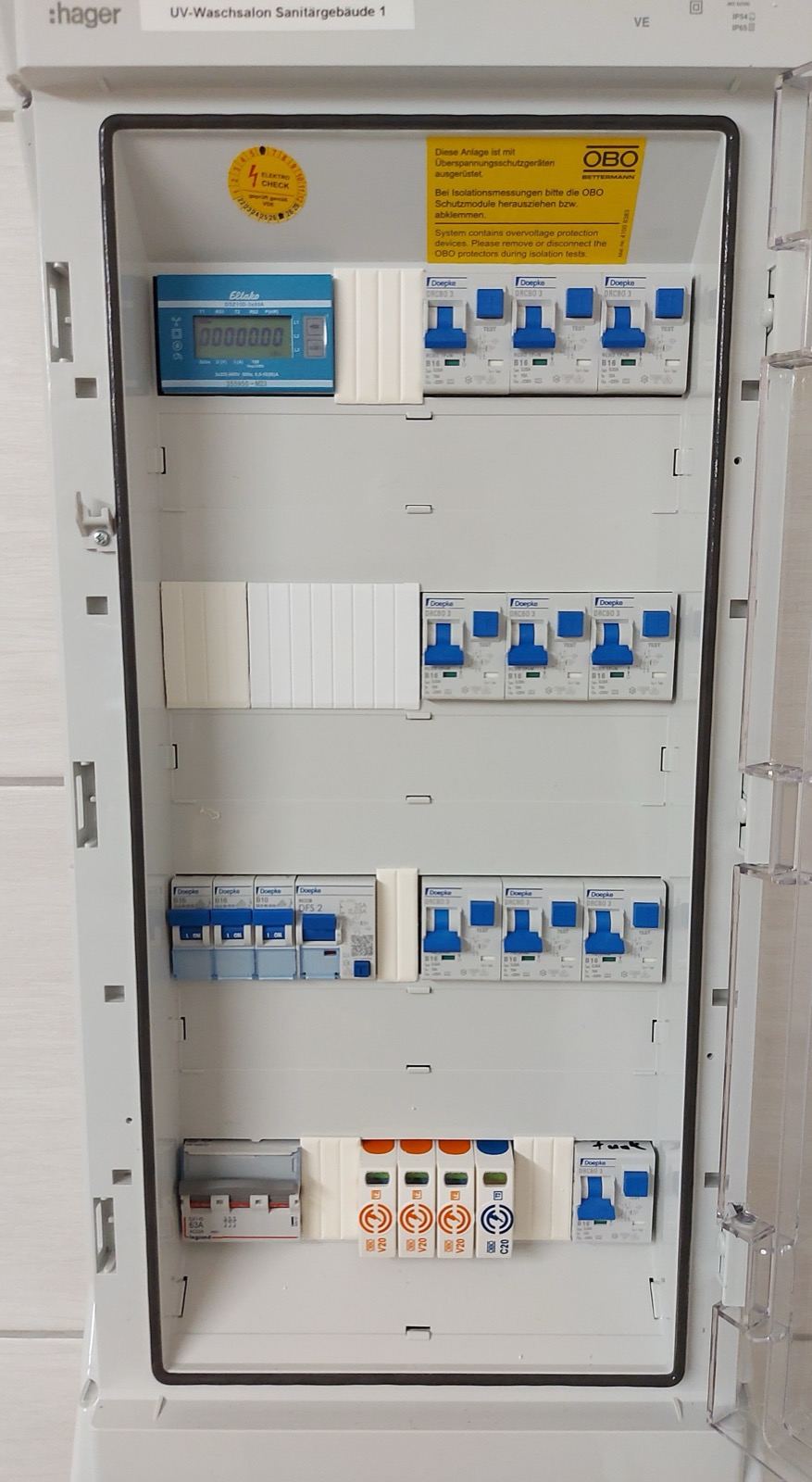 Verteilerschrank mit E-Check
